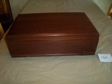 VTG 2 TIER STERLING SILVERWARE FLATWARE STORAGE WOOD BOX CHEST W/ONE DRAWER TRAY