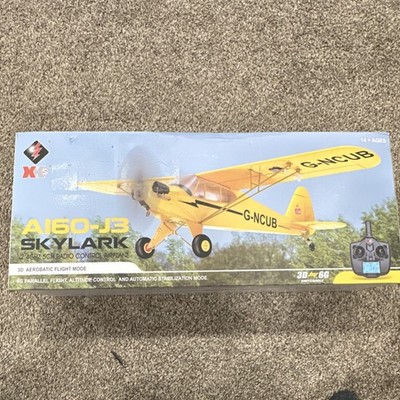 XK A160-J3 Skylark 2.4GHz RTF Electric Trainer 3D/6G Yellow J-3 Cub