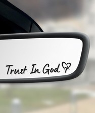 Trust in God Crystal Sticker for Car Rearview Mirror, 4PCS Black Color: Black