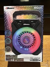 FM Radio 3 in 1 Wireless Speaker Color Change Light Portable Black 2Boom NEW