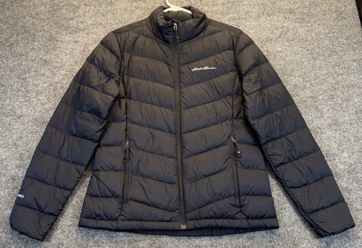 Eddie Bauer EB650 Women’s Size Small Black Packable Down Puffer Jacket