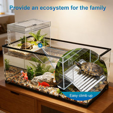 Adjustable Turtle Basking Platform, 7.8 x 5.5 x 5.5 Inch Above Tank Topper wi...