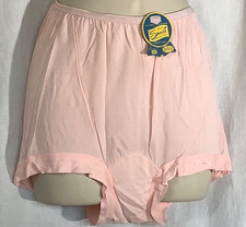 Vintage pink Panties Briefs bloomers 5 granny Rayon S spun-lo Tap Pants 50s NWT