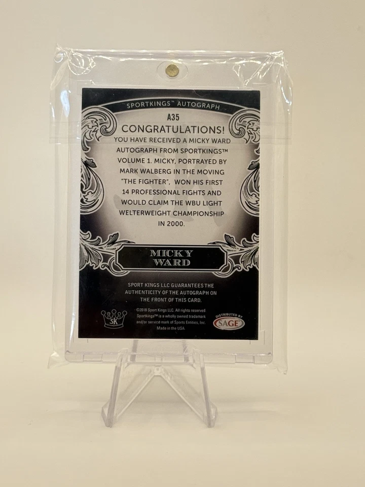 2018 Sage Sport Kings Autograph On Card Auto - “The Fighter” Mickey Ward A35 - Image 2 of 2