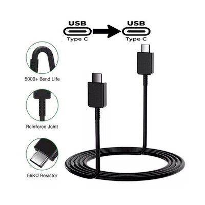 6Ft Type-C Fast Charging Cable for Samsung S24 S25 S23 USB-C to USB C