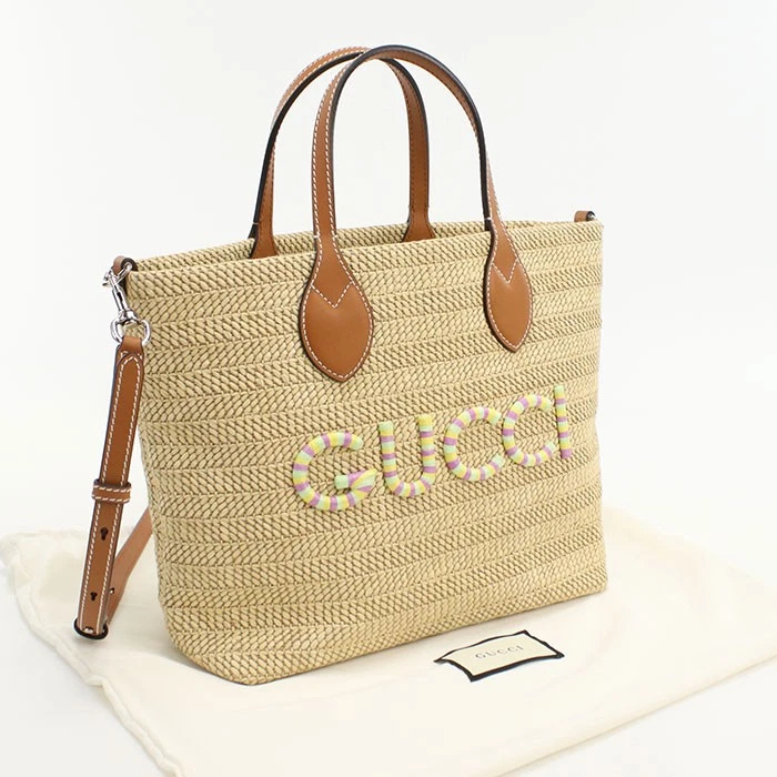 Gucci Basket Bag 779671 Patch Fourre tout pour Femme Beige