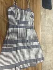 Old Navy Summer Dress Blue/White Striped Adjustable Spaghetti Strap Size Small
