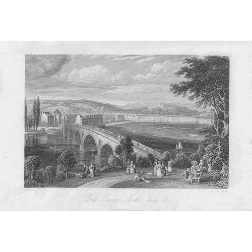 PERTH Perthshire View of the Bridge Antique Print 1872