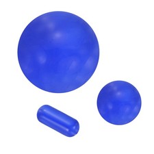 6 Sets Quartz Pearl Balls Set, 2 Shape Glass Crystal Loose Beads, Clear Blue