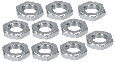 Bicycle BMX hub axle jam spacer lock nut locknut - 3/8'' X 26T (BAG OF 10) SILVER