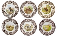 Spode woodland set of 6 x salad plates 6 unique animals-----3711-----