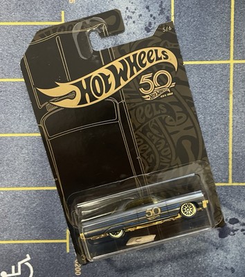 Hot Wheels Black & Gold 5/6  50th Anniversary 2018