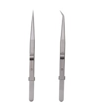 Tweezers, Precision Tweezers Set, Anti-Static Stainless Steel Curved of Tweez...