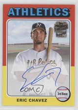 2021 Topps Archives Fan Favorite Auto 1975 Topps Eric Chavez #FFA-EC Auto 9e1