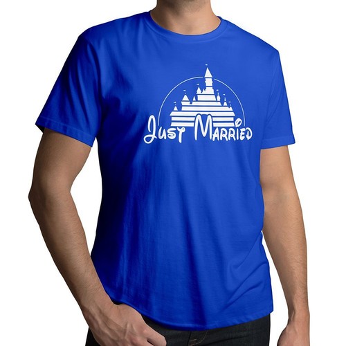 Just Married Parody Quote Honeymoon Wedding Mens Crew Neck Unisex Tee T-Shirt - Picture 11 of 25