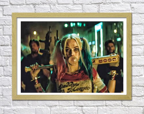 HARLEY QUINN 2-FRAMED CANVAS WALL ART COMIC SUPERHERO PICTURE PAPER PRINT- DC - Picture 11 of 12