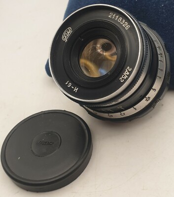 Lens Industar 61 2.8/52mm Soviet Era m39 Lens Zebra for RF 35mm