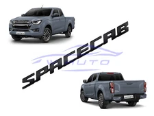 MATTE BLACK SPACECAB SIDE BODY LOGO BADGE STICKER FOR ISUZU DMAX 2021 2022 23