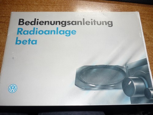 VW Bedienungsanleitung Radioanlage beta
