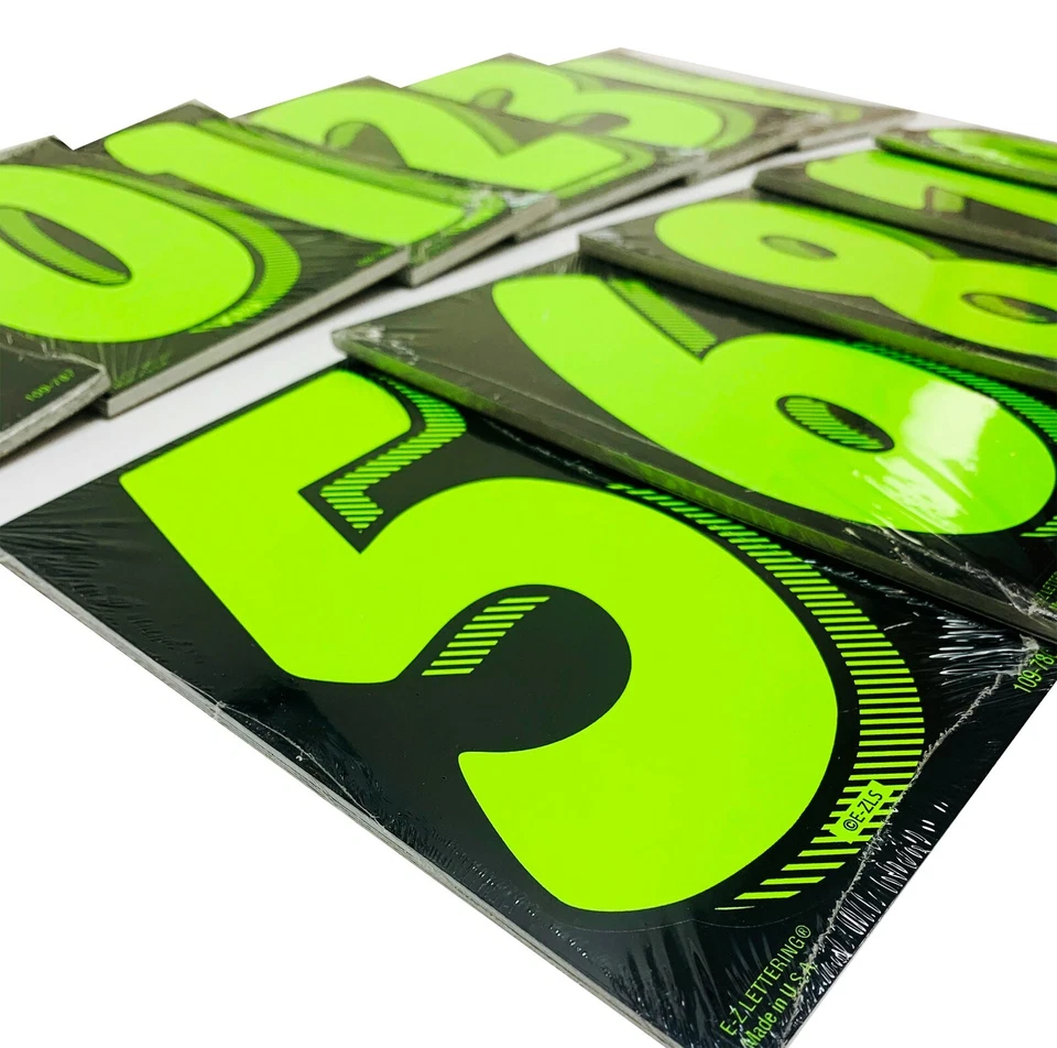EZ Line Car Dealer Windshield Stickers Large Vinyl Number Decals 11 Dzn Pro Pack - Image 3 of 4
