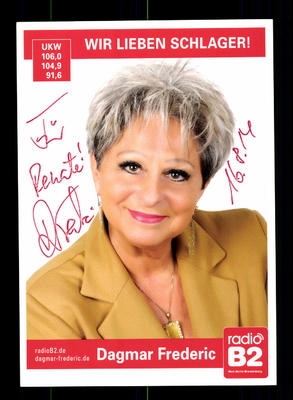 Dagmar Frederic Autograph Card Original Signed ## BC 75146