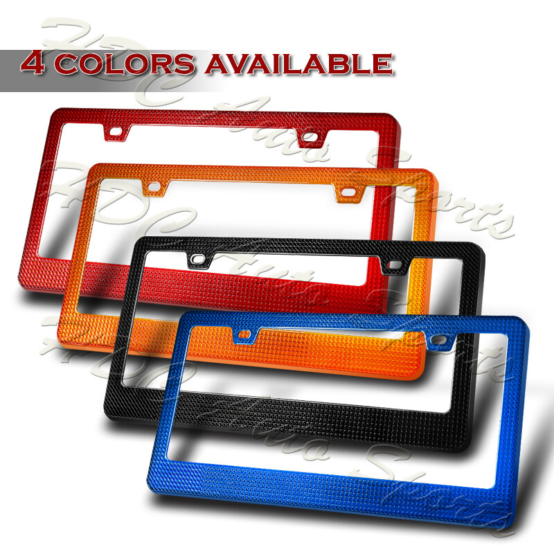 2 X JDM Black Carbon Fiber LOOK License Plate Frame Cover Front & Rear 2 X JDM Black Carbon Fiber LOOK License Plate Frame Cover Front & Rear