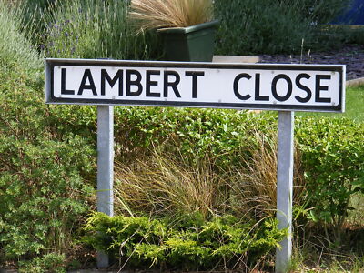 Foto 12x8 Lambert Close Schild An der Kreuzung mit Castle Brooks c2011