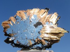 Minerals Rutilated Quartz Clusters With Hematite Brazil