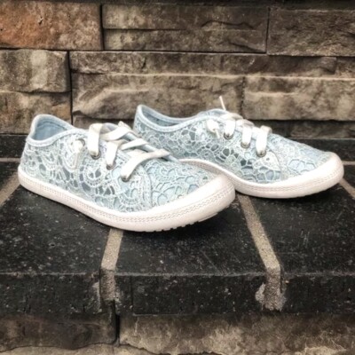Not Rated Girl s Tennis Shoes Sneakers Light Blue Size 12 Preppy