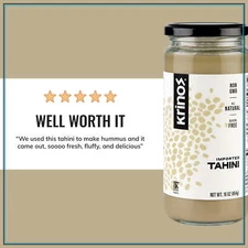 Krinos Imported Tahini, Sesame Seed, 16 oz