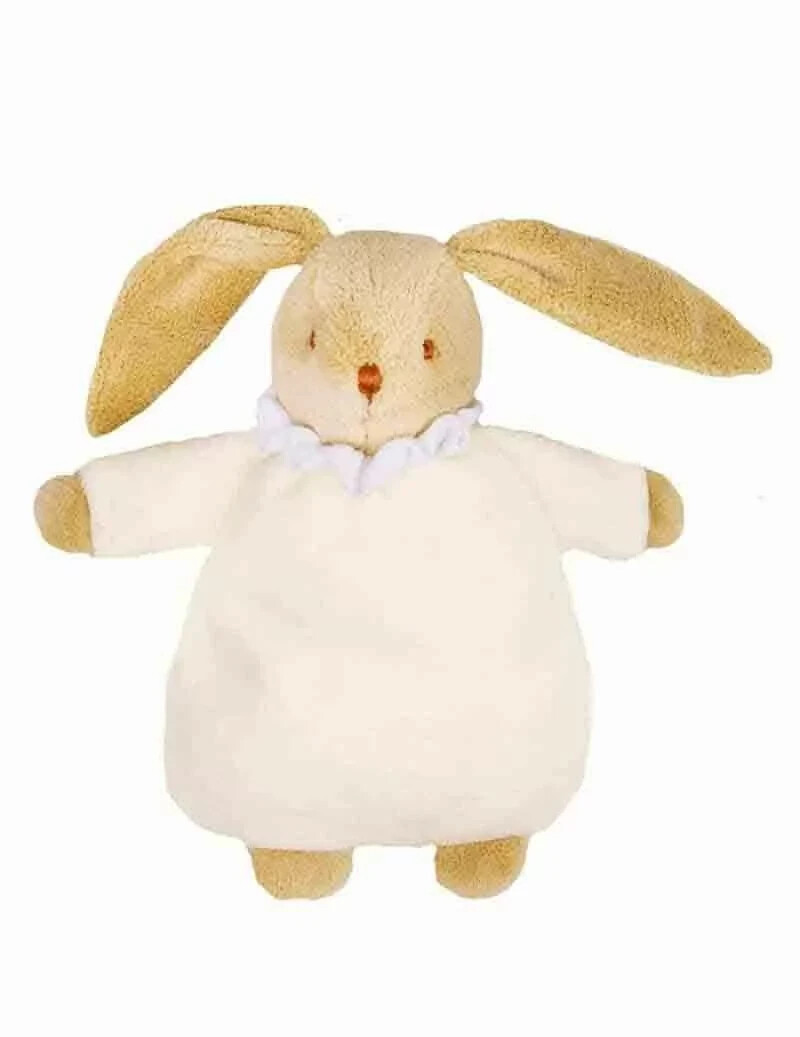 Doudou lapin hochet crème Trousselier 20 cm pour l'éveil des tout-petits