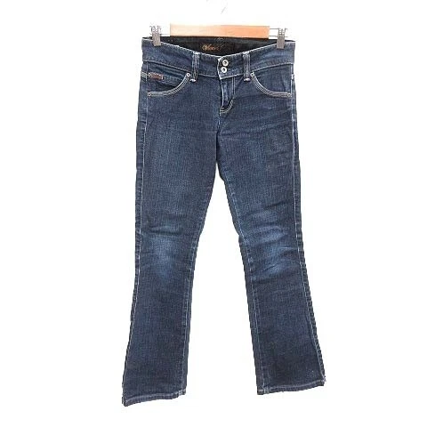 Something Vienus Jean Denim Pants Jeans Centre Buggy Stretch 27 Green Blue /Ct W