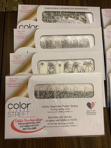 LOT OF 8 COLOR STREET NAIL POLISH STRIPS & 2 MANI CHARMS - NEW!! - Picture 2 of 5