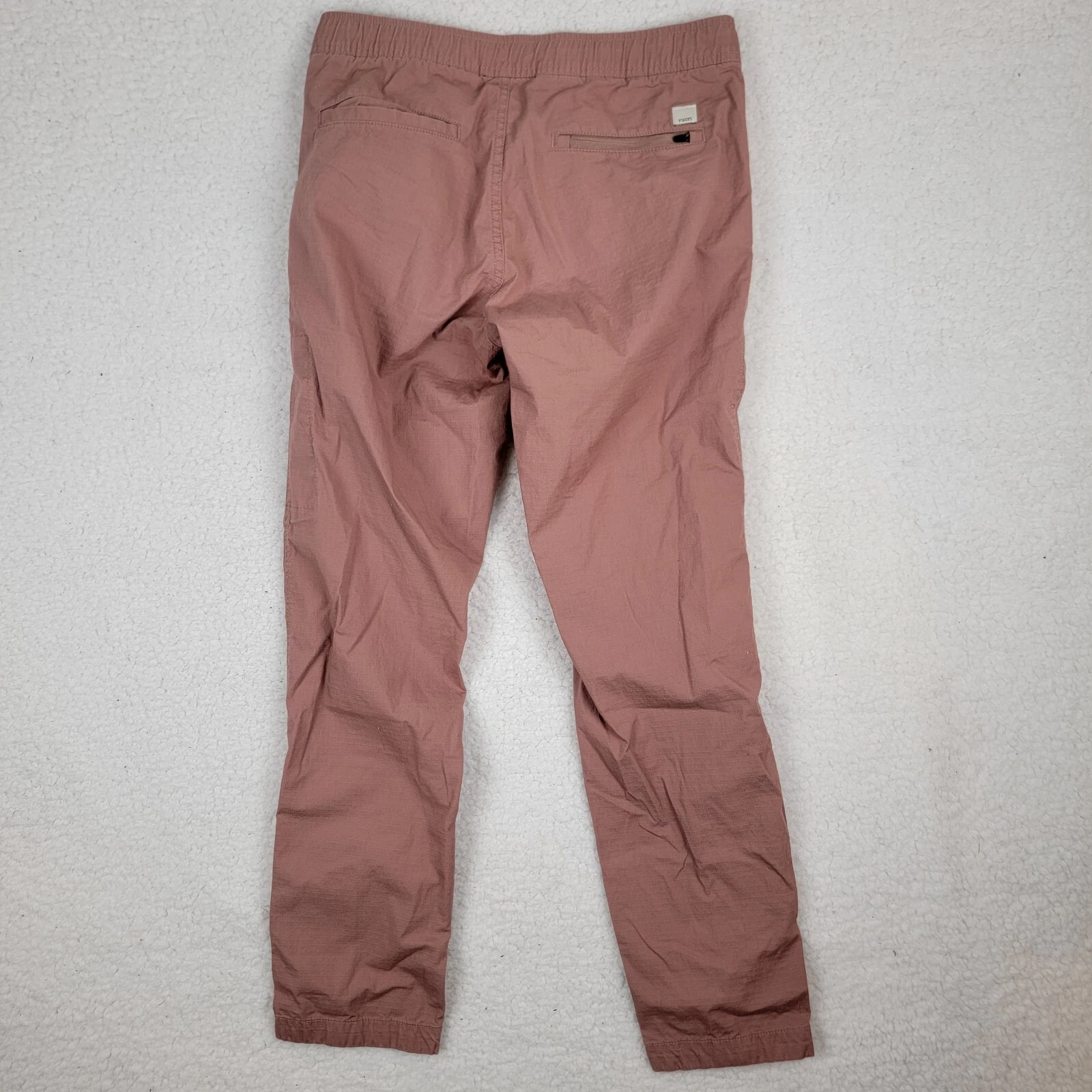 vuori ripstop terracotta drawstring organic cotton pants