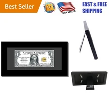 Traditional Satin Black First Dollar Frame with Wall Hanger & Custom Easel Stand