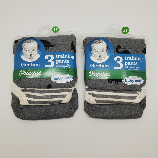 Gerber Organic Cotton Boy’s 3pk Training Pants 3t for sale online eBay