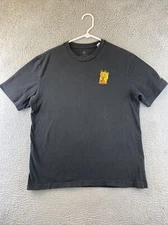 Adidas Men's M T-Shirt Black Graphic Logo Active Short Sleeve Tee / 90-2