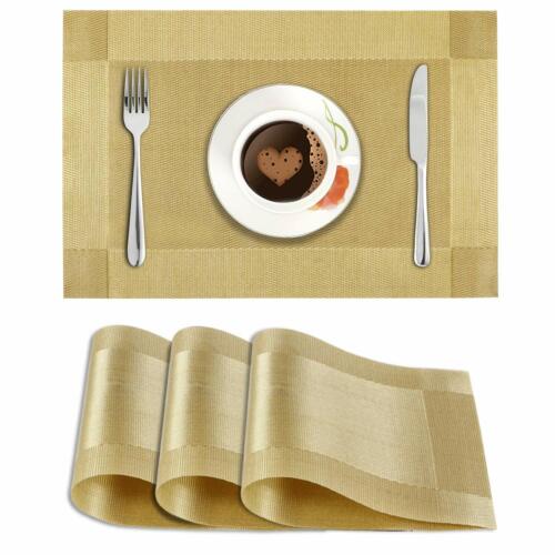 4 Pcs Placemats For Dining Table Cotton With Design 35 x 45Cm Color May Vary