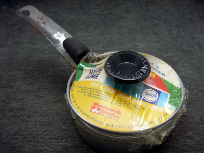 Vintage Woolworth Woolco Happy Home Egg Poacher Baby Food Warmer Pan NOS