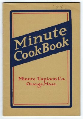 Vintage RECIPE BOOK Minute Tapioca Co. Cookbook 1915 Mrs Derby PUDDING Frogspawn