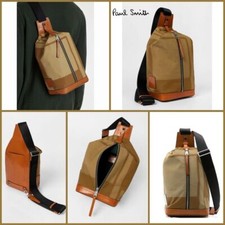 BNWT PAUL SMITH LUXURY TAN 'GRAPHIC PRINT' SHOULDER MESSENGER BAG RRP £695