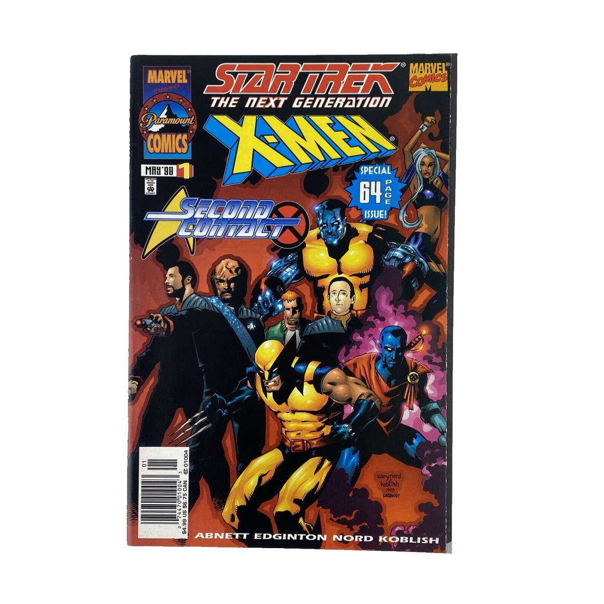Star Trek Next Generation X-Men #1 Second Contact 1998 Comic Book