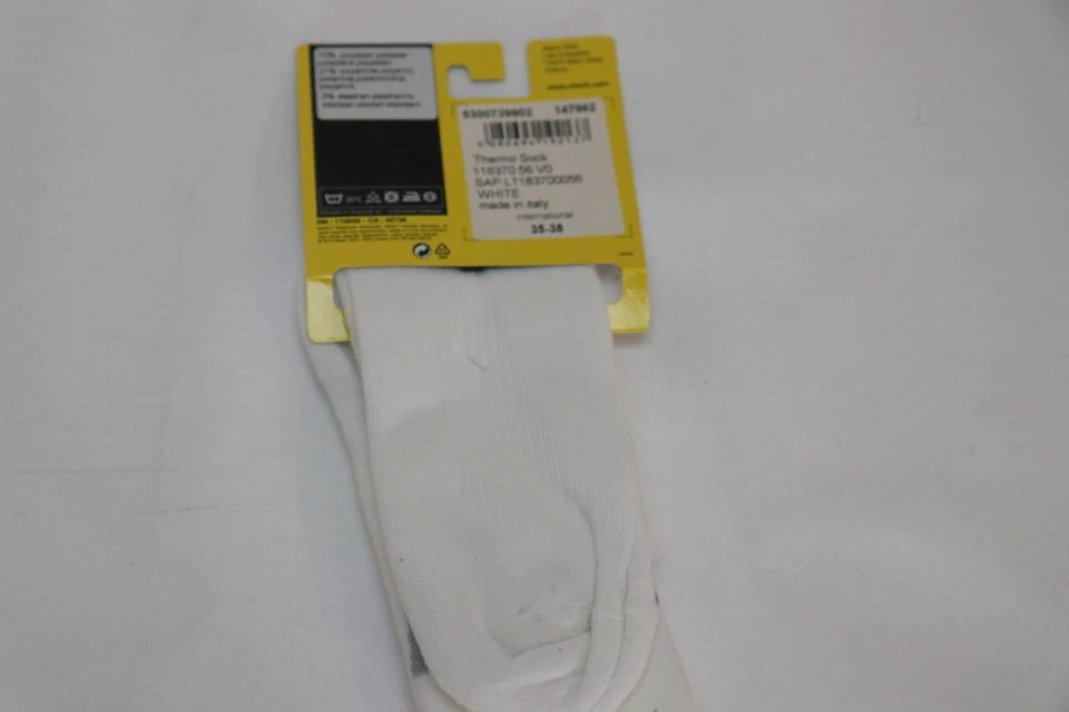 New Mavic Thermo Cycling Sock Small White 35-38 Road Bike MTB Cold Ride Tall - Image 2 of 2