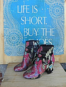 vail embroidered ankle boot