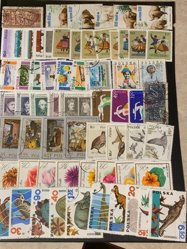 Poland Postage Lot All Different Approx 60+ Stamps Used SKU#34945