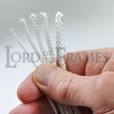 Low Stretch Polyester Picture Frame Hanging White Braided Cord String 22-84kg