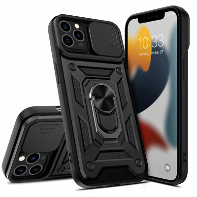 4/mo - Finance DEERLAMN Case For Samsung Galaxy S24 Ultra With Slide Camera Cover Screen Protector (1 Pack), Rotated Ring Kickstand Military Grade Shockproof Protective Cover-Red | Buy Now, Pay Later