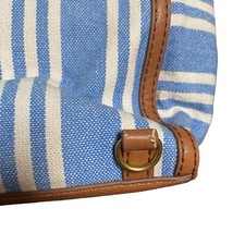 Fossil Blue Canvas Leather Trim Mini Backpack Bookbag Casual Travel Bag Fossil Backpack Blue Bags & Handbags for Women for sale | eBay main image 4