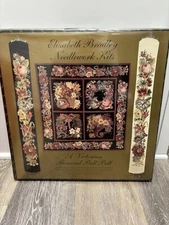 Elizabeth Bradley Needlepoint Bell Pull VICTORIAN FLOWERS Vintage Kit