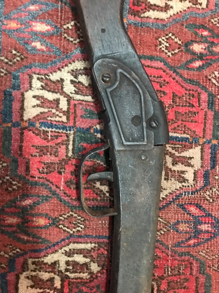 RARE EARLY AIR RIFLE POP GUN WORKING PUMP WOODEN STOCK STEEL BARREL 31
